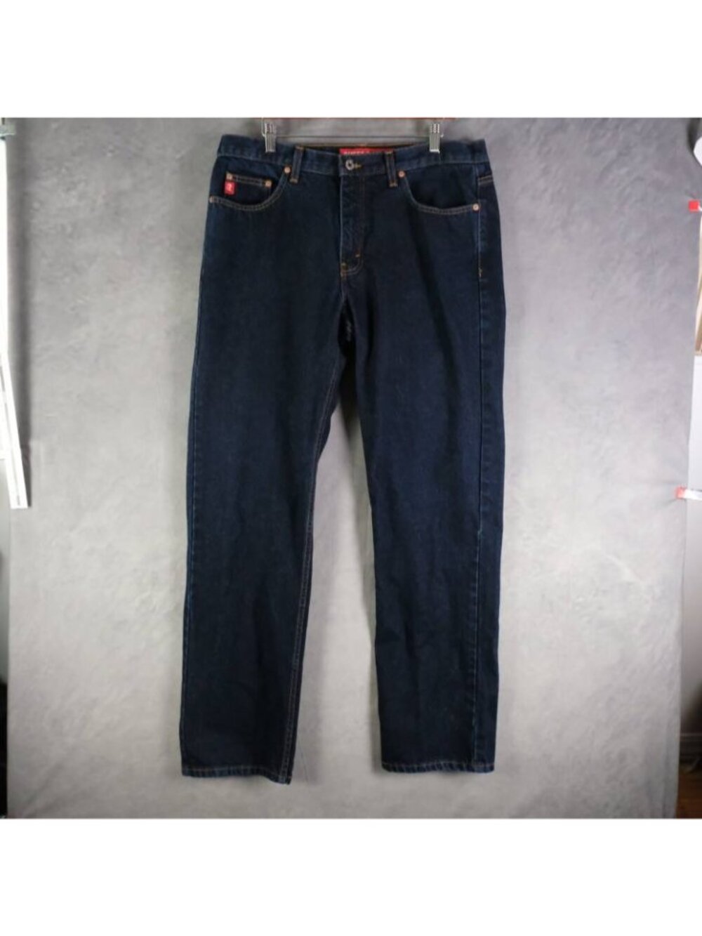 GUESS Jeans Mens 36x34 Dark Wash Solid Straight Leg Denim Vintage Canada